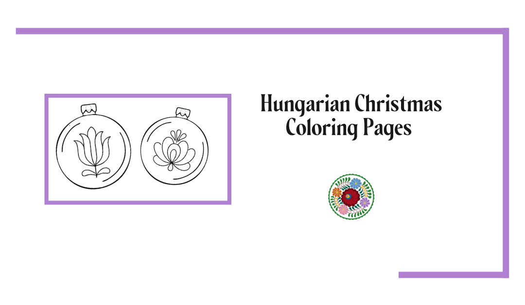 Hungarian Christmas Folk Art Coloring Pages